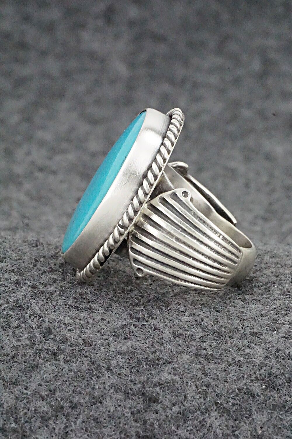 Turquoise & Sterling Silver Ring - Samuel Yellowhair - Size 6