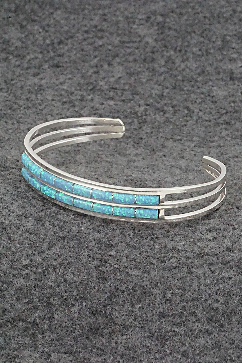 Opalite & Sterling Silver Inlay Bracelet - Anson Wallace