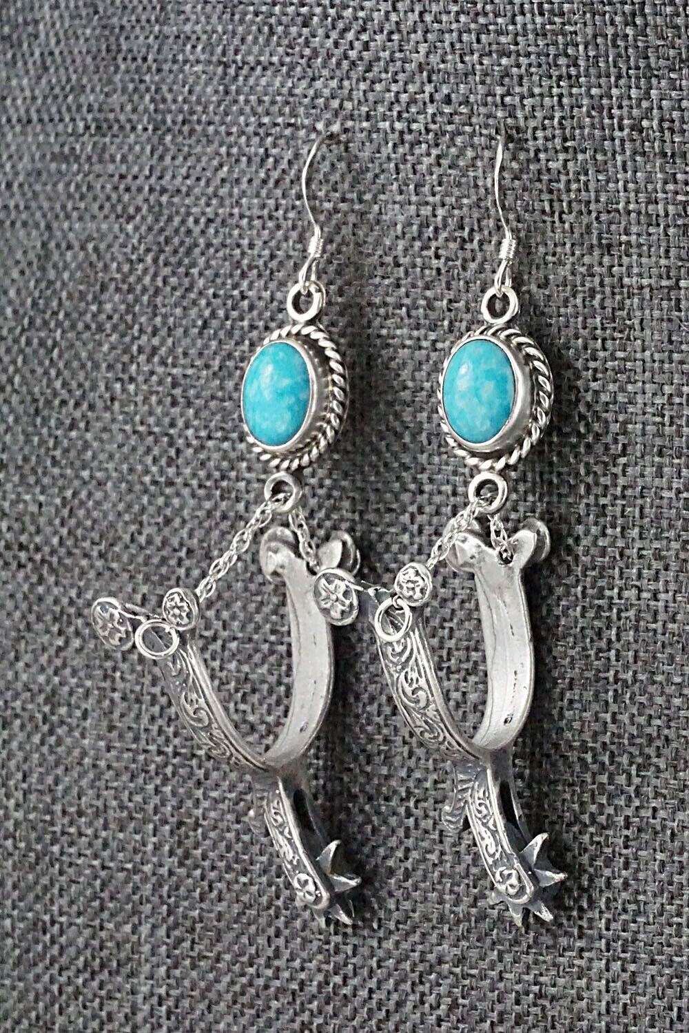 Turquoise & Sterling Silver Earrings - Annie Spencer