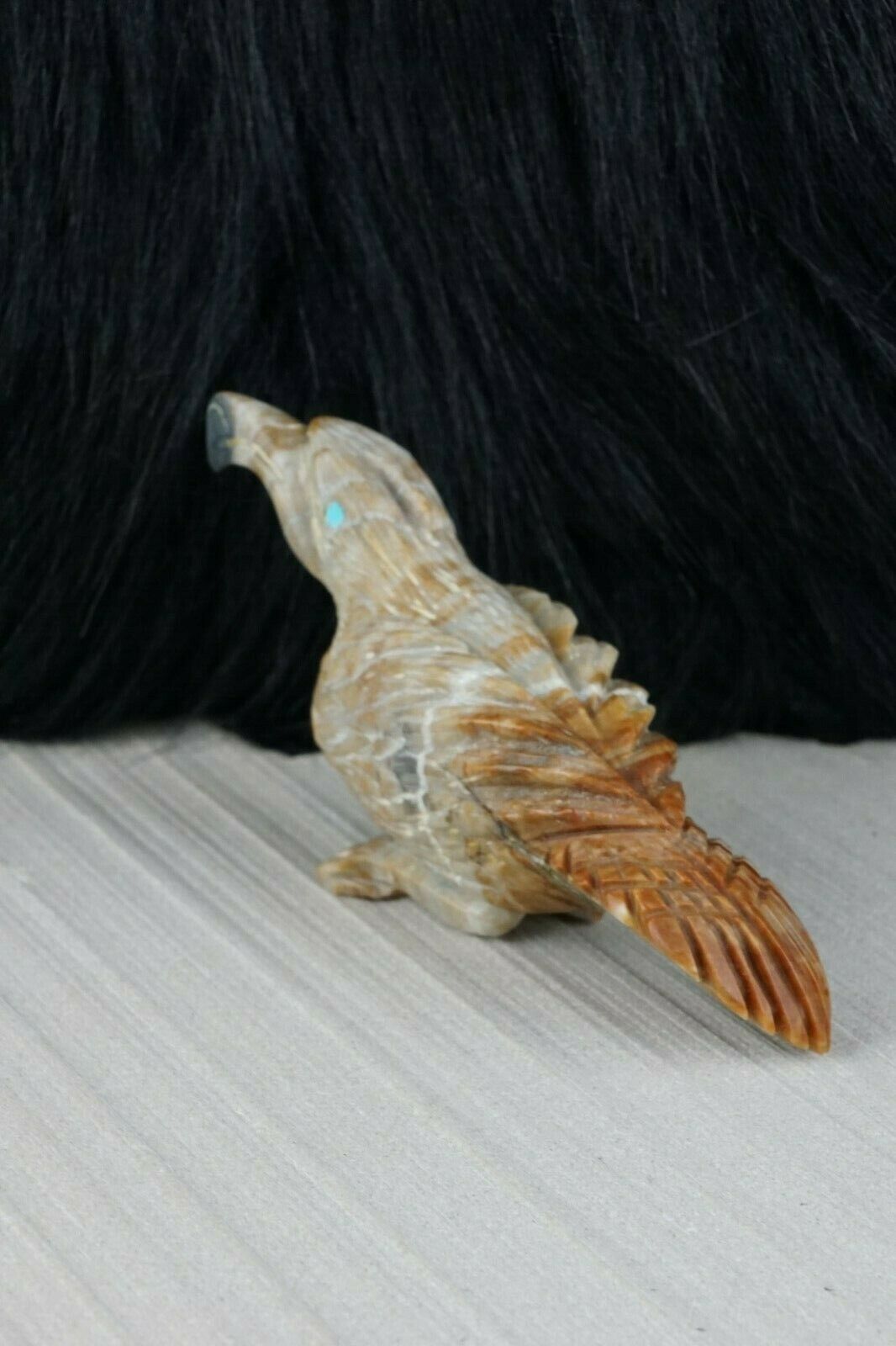 Eagle Zuni Fetish Carving - Tony Mackel - High Lonesome Trading