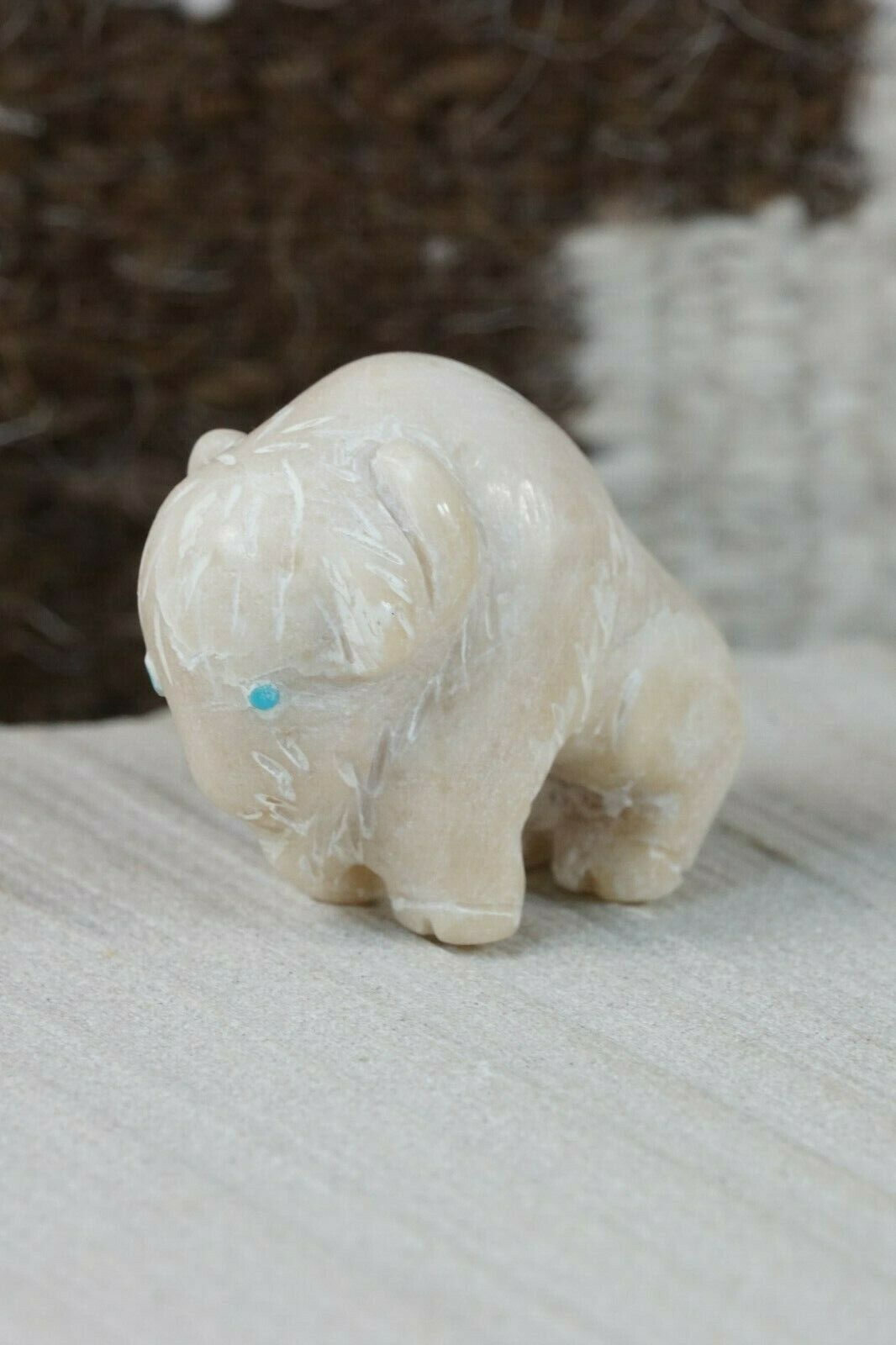 Buffalo Zuni Fetish Carving - Cody Nastacio - High Lonesome Trading