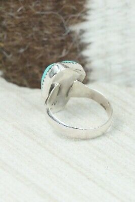 Turquoise & Sterling Silver Ring - Priscilla Reeder - Size 7.5
