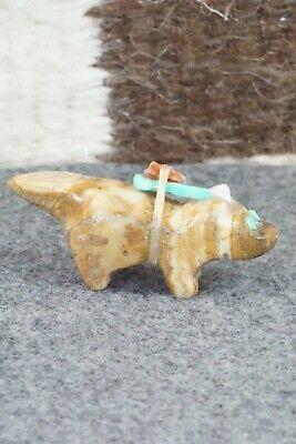 Wolf & Bear Zuni Fetish Carving - Taylor Gia - High Lonesome Trading