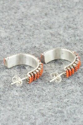 Coral & Sterling Silver Earrings - Milborne Dishta