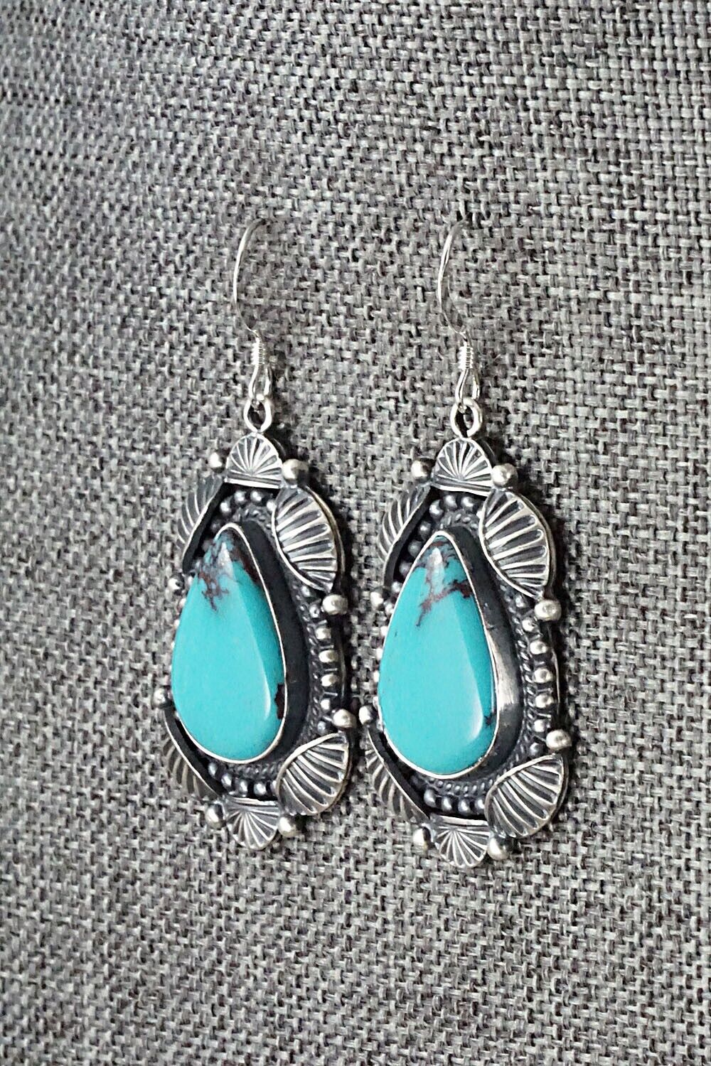 Turquoise & Sterling Silver Necklace and Earrings Set - Derrick Gordon
