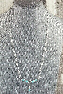 Turquoise & Sterling Silver Necklace - Loretta Smith