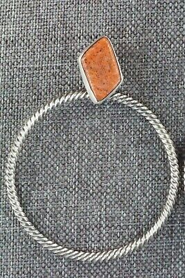 Coral & Sterling Silver Earrings - Annie Spencer - High Lonesome Trading
