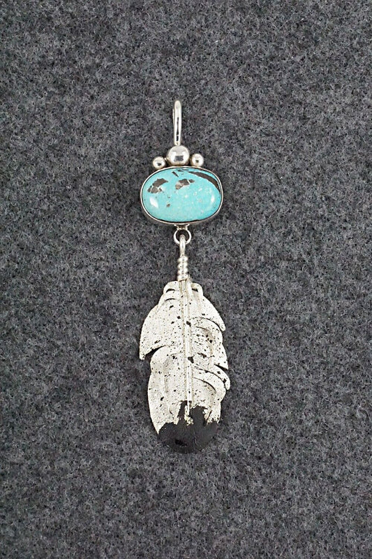 Turquoise & Sterling Silver Pendant - Ernest Rangel