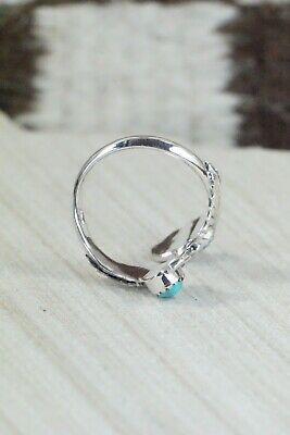 Navajo Turquoise and Sterling Silver Ring - Etta Belin - Size 9