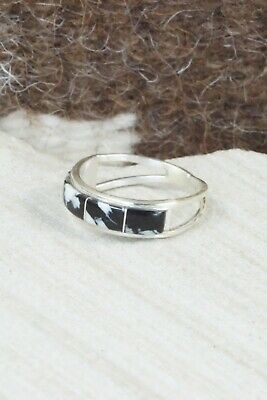 White Buffalo & Sterling Silver Ring - Gloria Waseta - Size 6.25