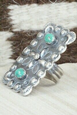 Turquoise and Sterling Silver Ring - Tim Yazzie - Size 7.5
