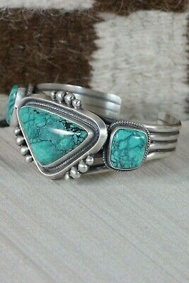 Navajo Turquoise & Sterling Silver Bracelet - Raymond Delgarito - High Lonesome Trading