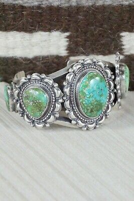 Navajo Turquoise & Sterling Silver Bracelet - Tom Lewis