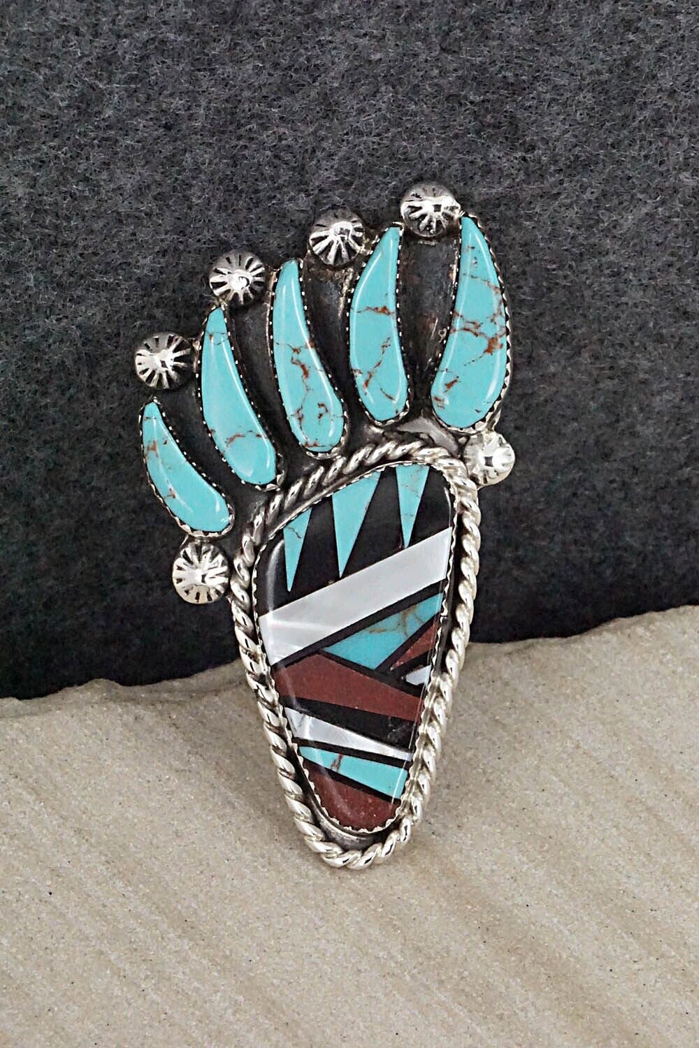 Multi-Stone & Sterling Silver Ring - Ben Livingston - Size 9.5