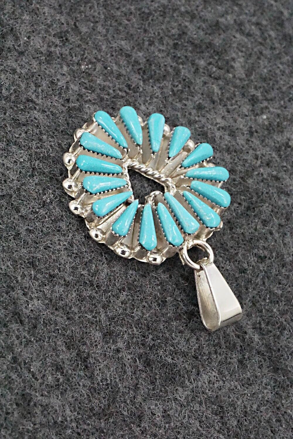 Turquoise & Sterling Silver Pendant - Rebecca Laate