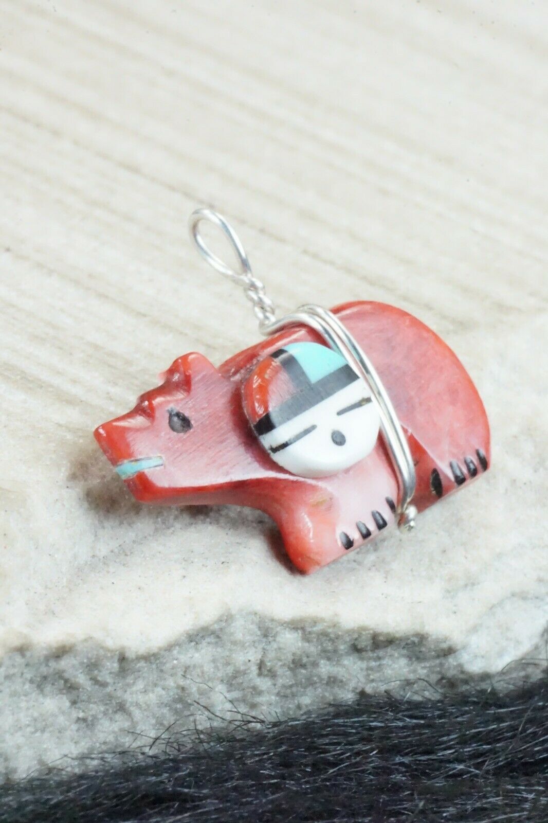 Spiny Oyster & Sterling Silver Pendant - Darrin Boone
