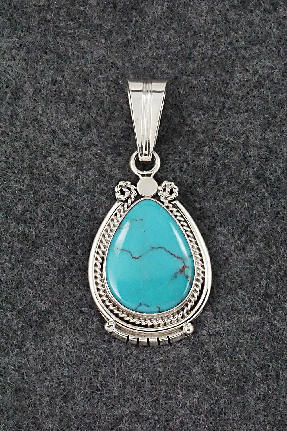 Turquoise & Sterling Silver Pendant - Samuel Yellowhair