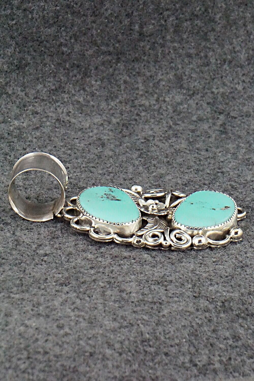 Turquoise & Sterling Silver Pendant - Shirley Largo