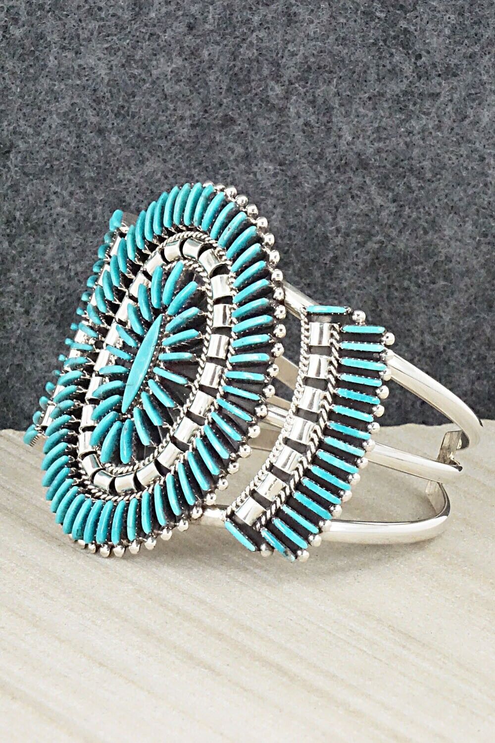 Turquoise & Sterling Silver Bracelet - Edmund Cooeyate