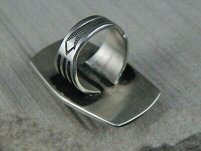 Navajo Sterling Silver Ring - Calvin Martinez - Size 8.5 - High Lonesome Trading