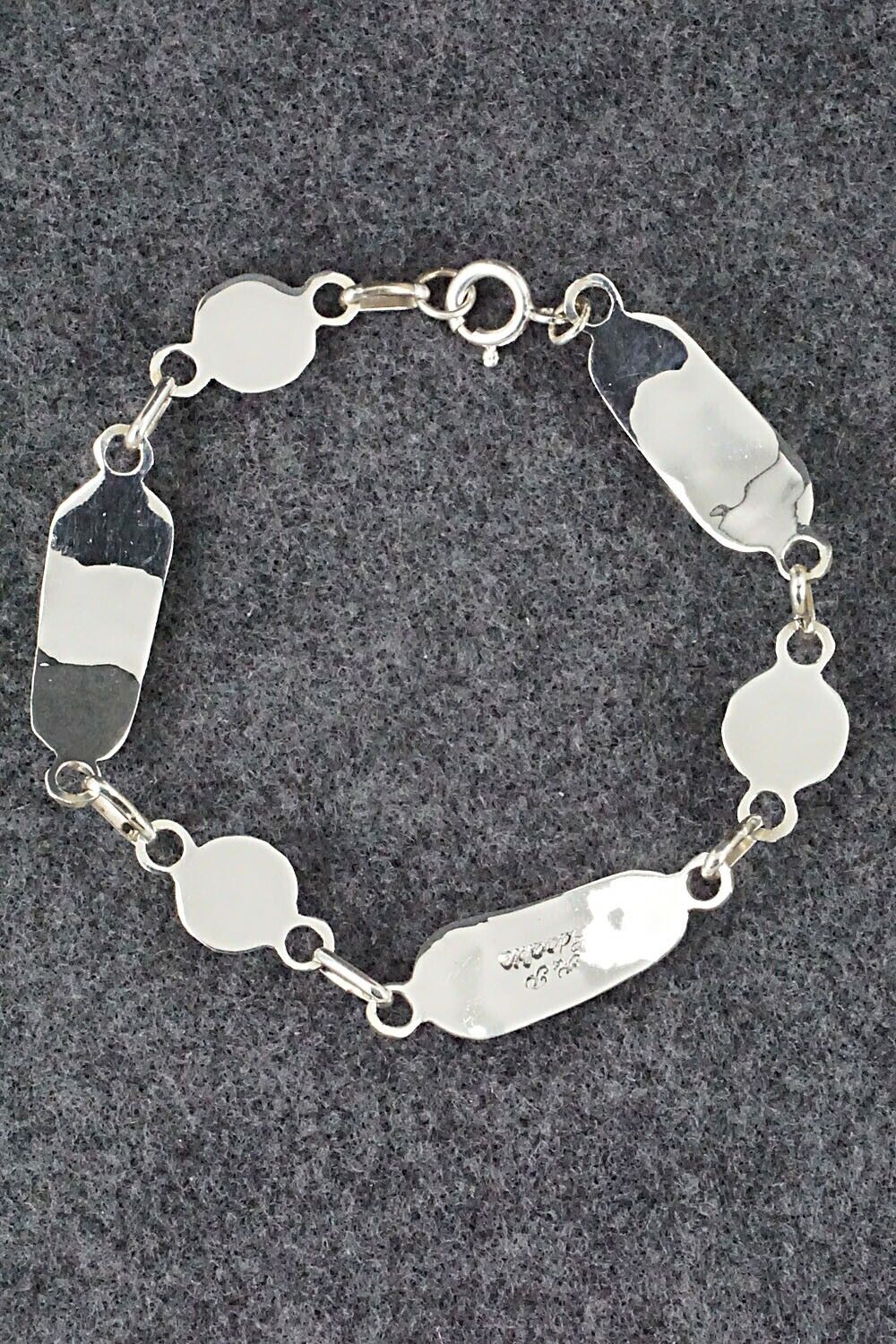 Multi Stone & Sterling Silver Link Bracelet - Patty Edaakie