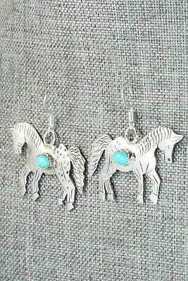 Turquoise & Sterling Silver Earrings - Louise Yazzie