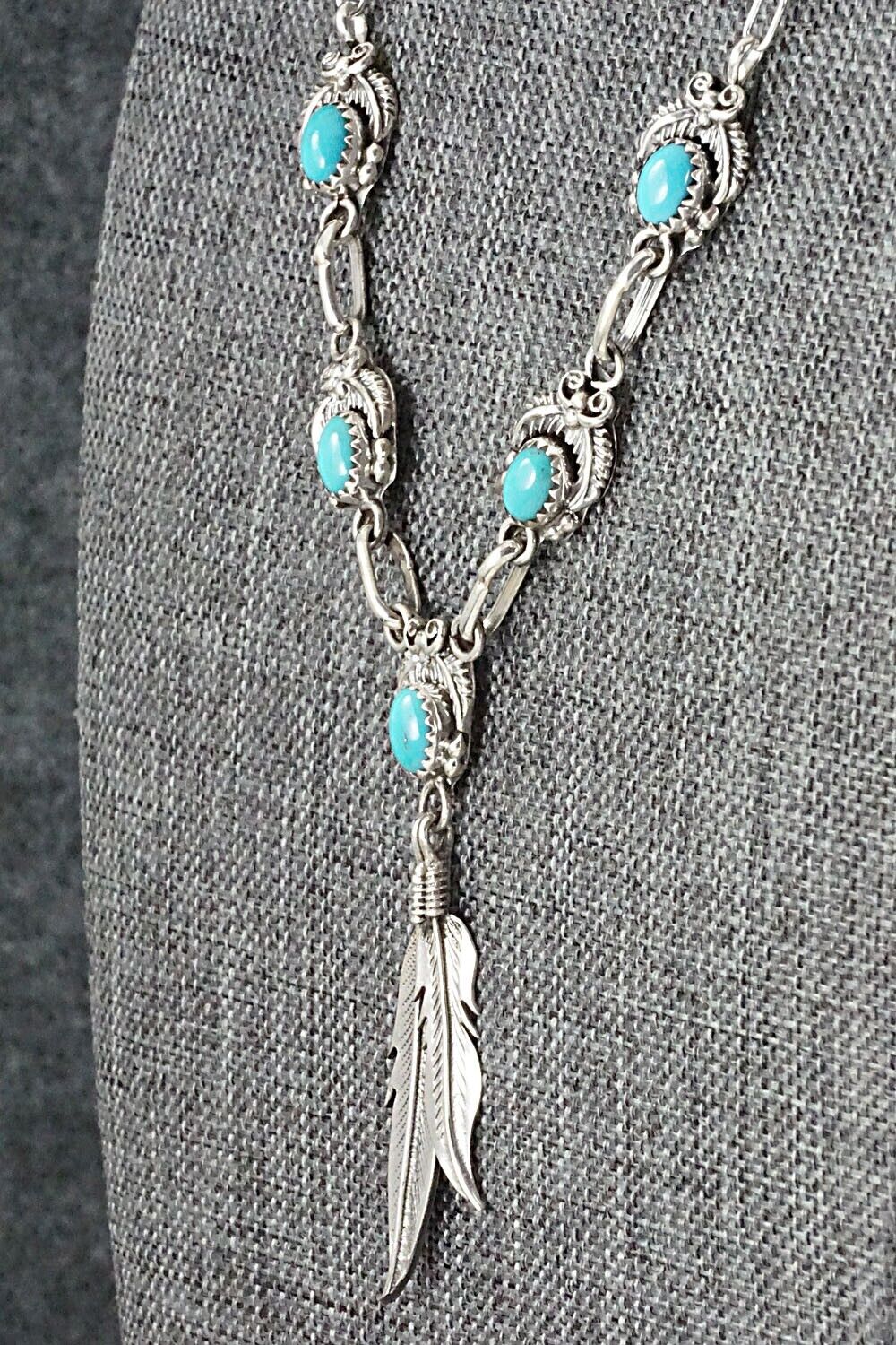 Turquoise & Sterling Silver Necklace - Verley Betone