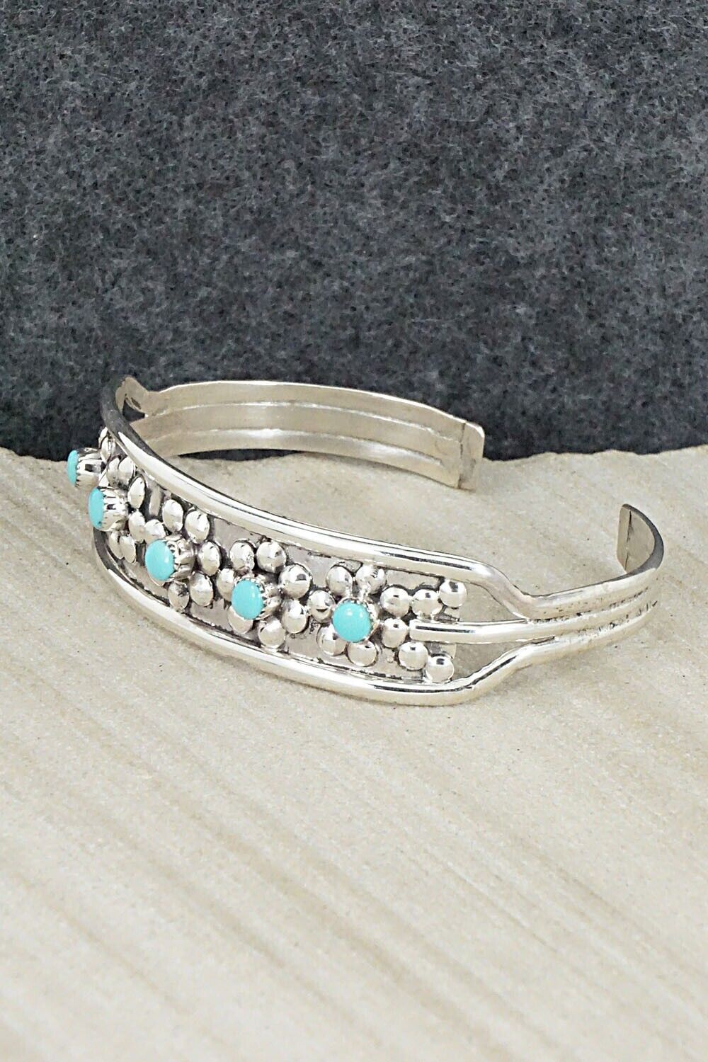 Turquoise & Sterling Silver Bracelet - Ronald Yatsattie