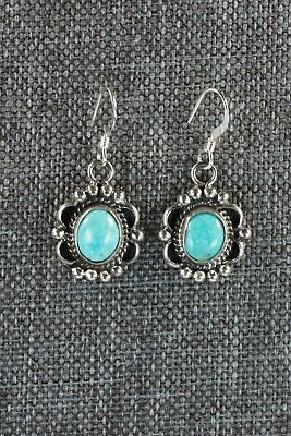 Navajo Turquoise & Sterling Silver Earrings - Jan Mariano
