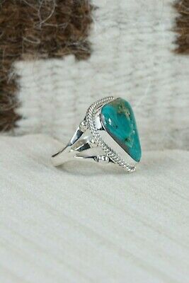 Navajo Turquoise and Sterling Silver Ring - Grace Kenneth - Size 6