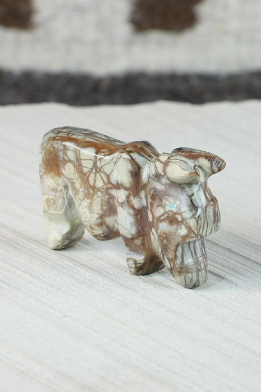 Buffalo Zuni Fetish Carving - Kelly Lementino - High Lonesome Trading