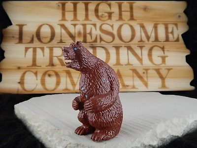 Bear - Zuni Fetish - Ephram Chavez - Zuni Bear Carving - Native American - High Lonesome Trading
