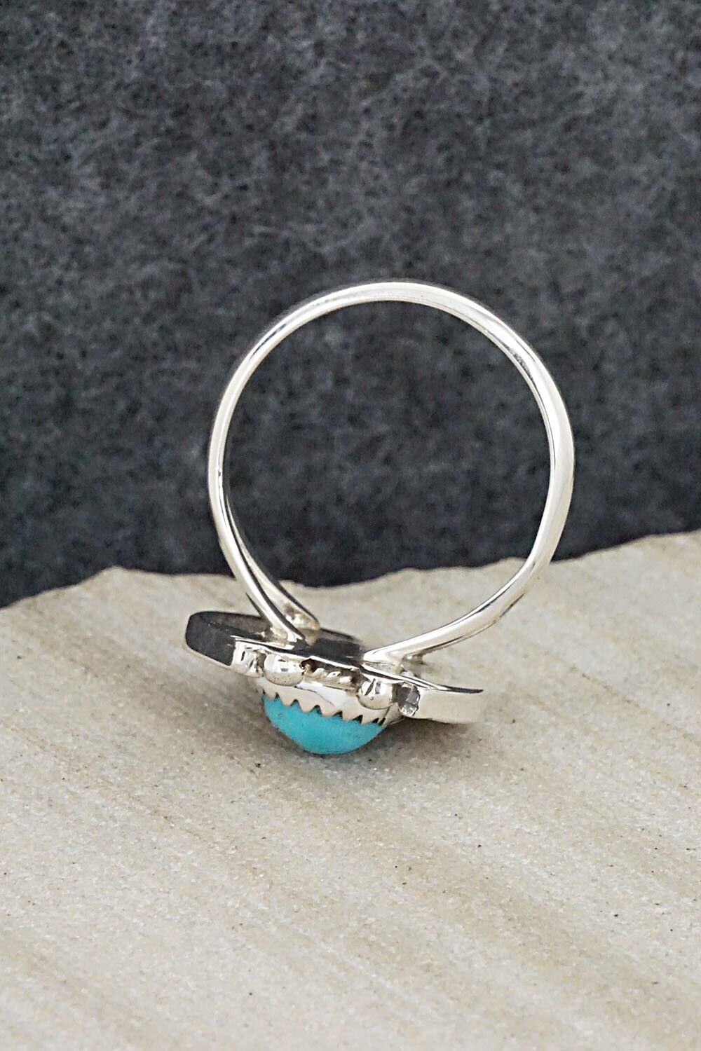 Turquoise & Sterling Silver Ring - Alice Rose Saunders - Size 7.5