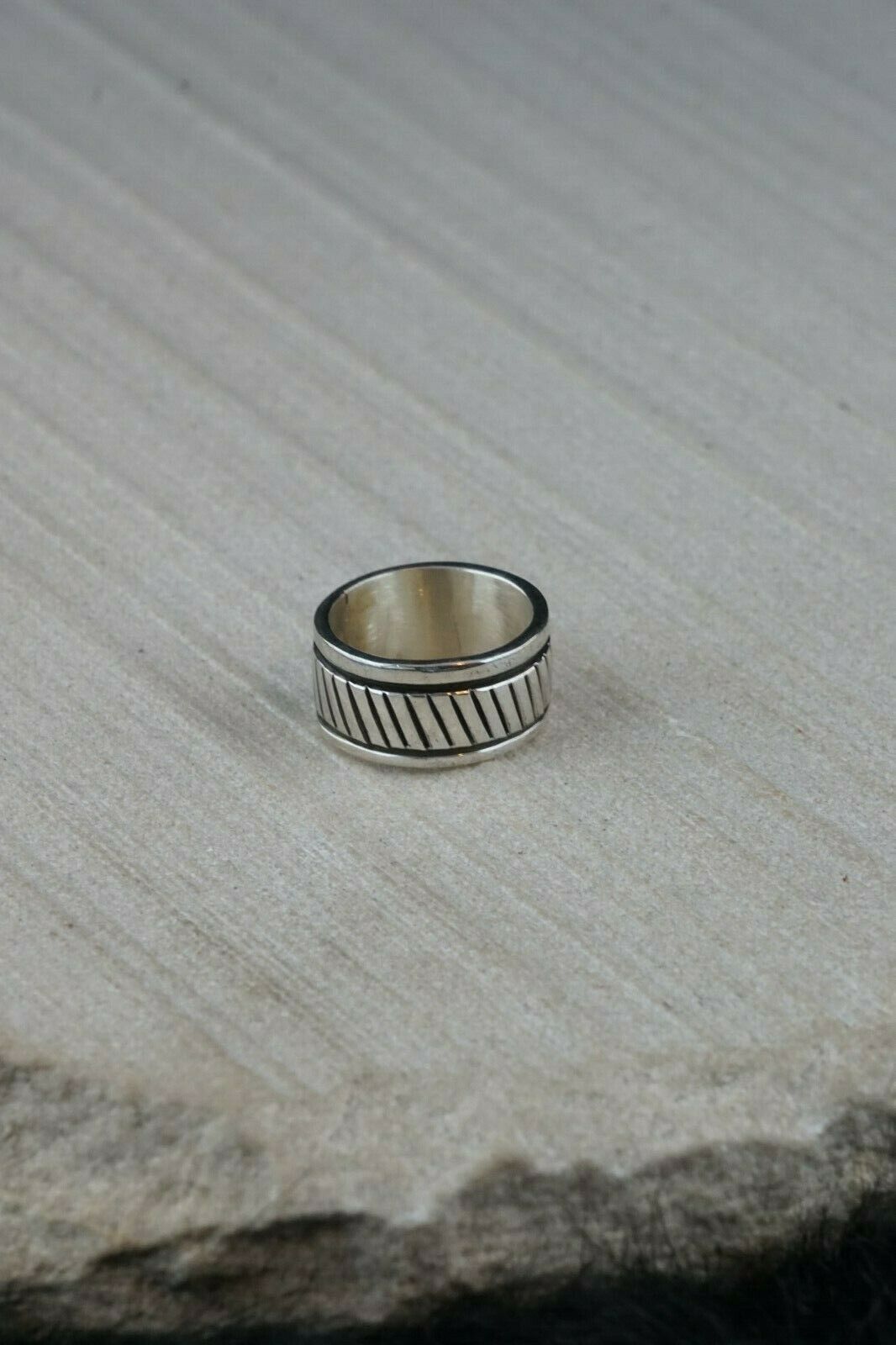 Navajo Sterling Silver Ring - Bruce Morgan - Native American - Size 5.75 - High Lonesome Trading