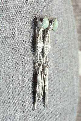 Turquoise & Sterling Silver Earrings - Navajo