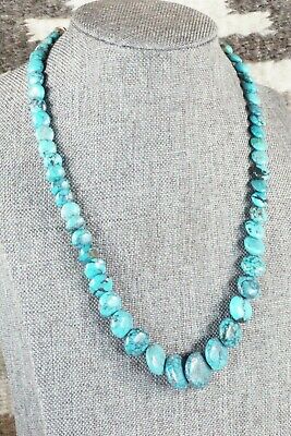 Turquoise & Sterling Silver Necklace - Native American