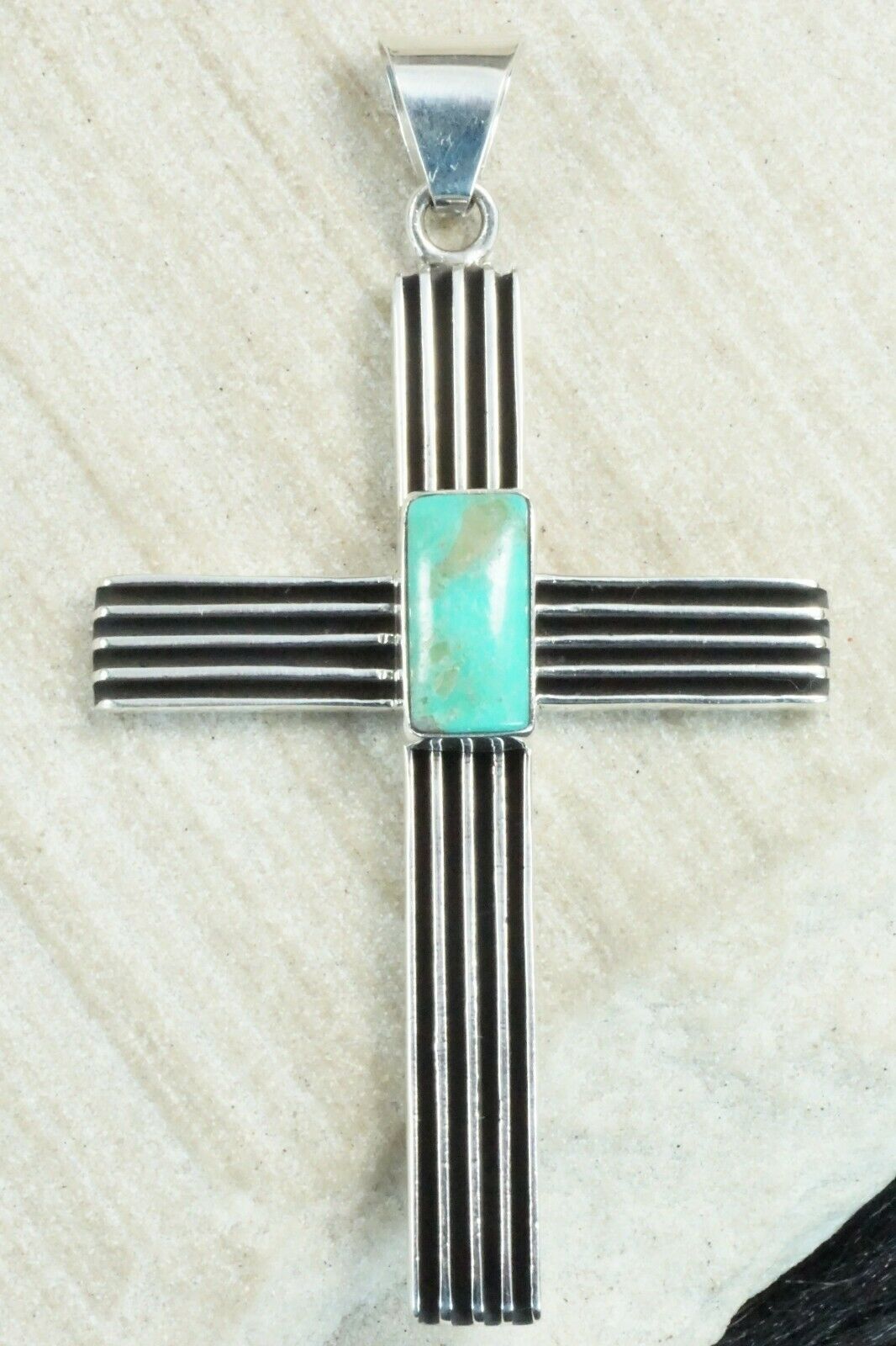 Turquoise & Sterling Silver Pendant - Francis Jones