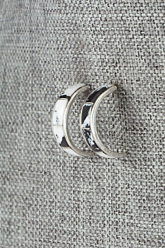 White Buffalo & Sterling Silver Earrings - Claresse Kylestewa