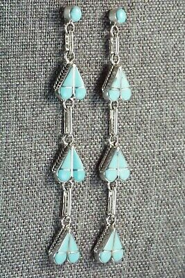 Turquoise & Sterling Silver Earrings - Velda Nastacio