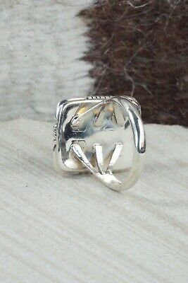 Onyx & Sterling Silver Ring - Amos Begay - Size 8