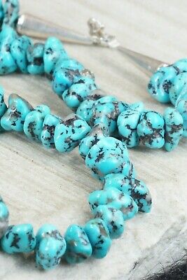 Turquoise and Sterling Silver Necklace - Navajo