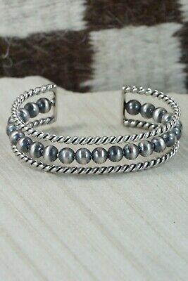 Navajo Sterling Silver Bracelet - Elaine Tahe