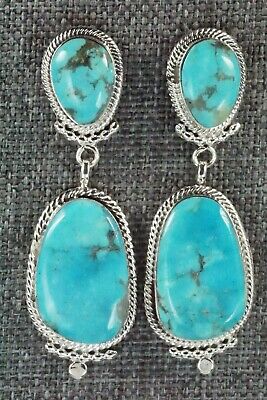 Turquoise & Sterling Silver Earrings - Verley Betone