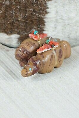 Bear and Wolf Zuni Fetish Carving - Peter Gasper - High Lonesome Trading