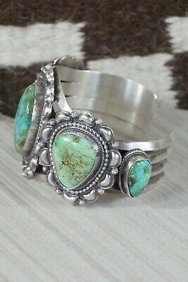 Navajo Turquoise & Sterling Silver Bracelet - Tom Lewis