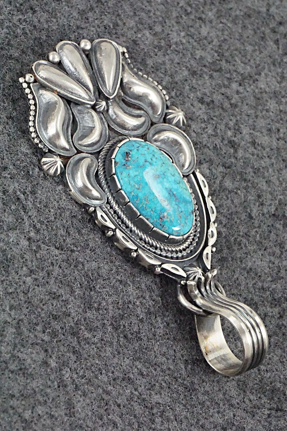 Turquoise and Sterling Silver Pendant - Derrick Gordon