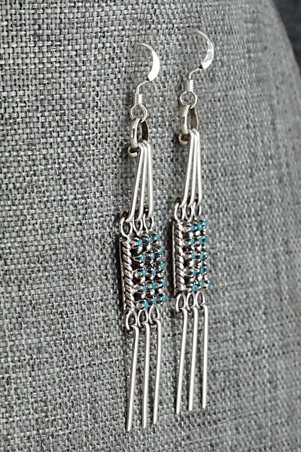 Turquoise & Sterling Silver Earrings - Justin Amesoli