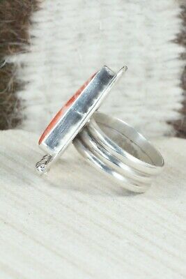 Spiny Oyster & Sterling Silver Ring - Cris Nez - Size 8
