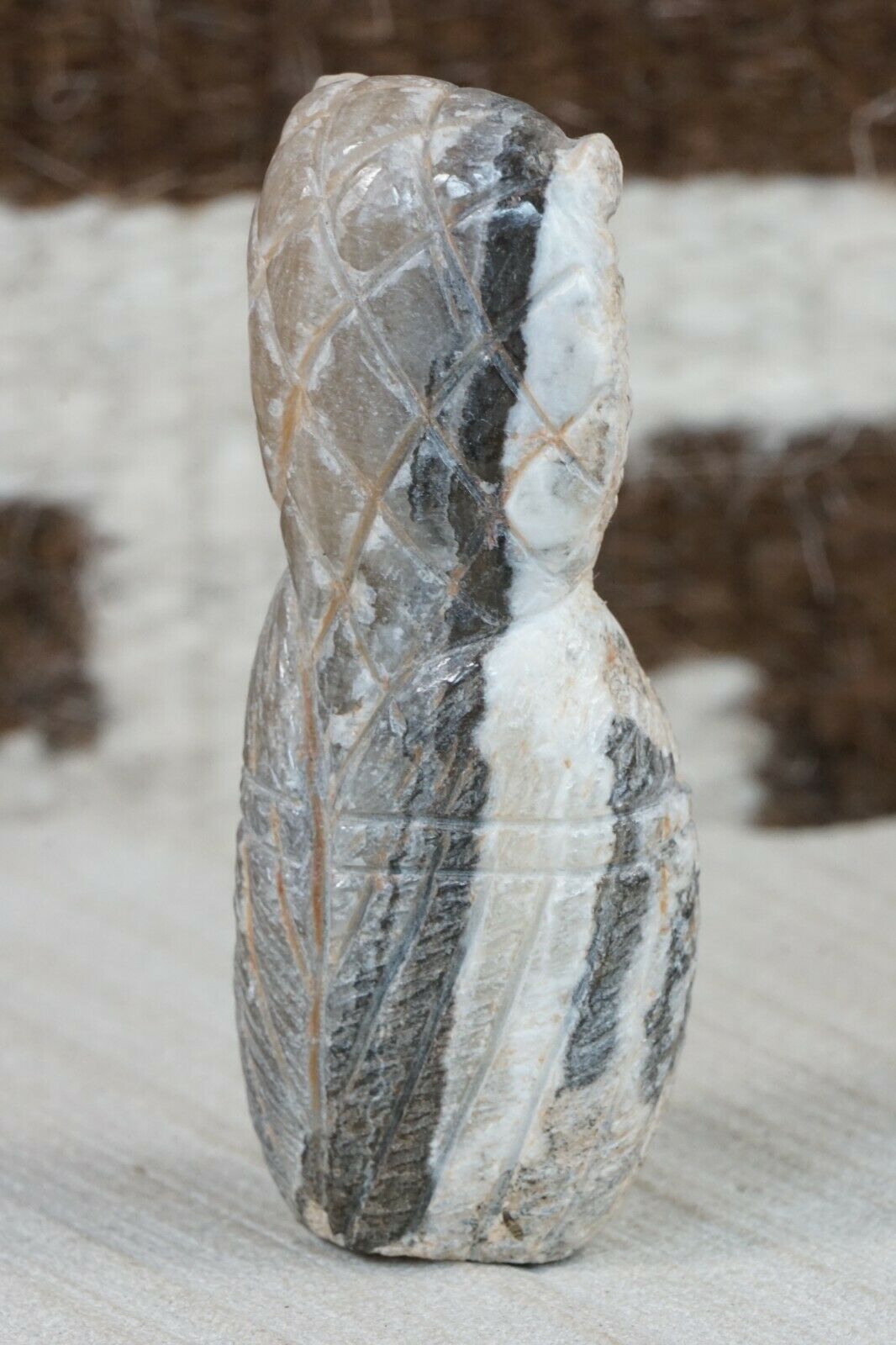 Owl Zuni Fetish Carving - Jonas Hastito - High Lonesome Trading