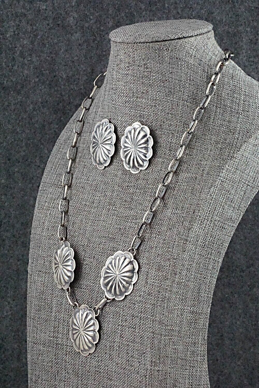 Sterling Silver Necklace and Earrings Set - Joan Begay